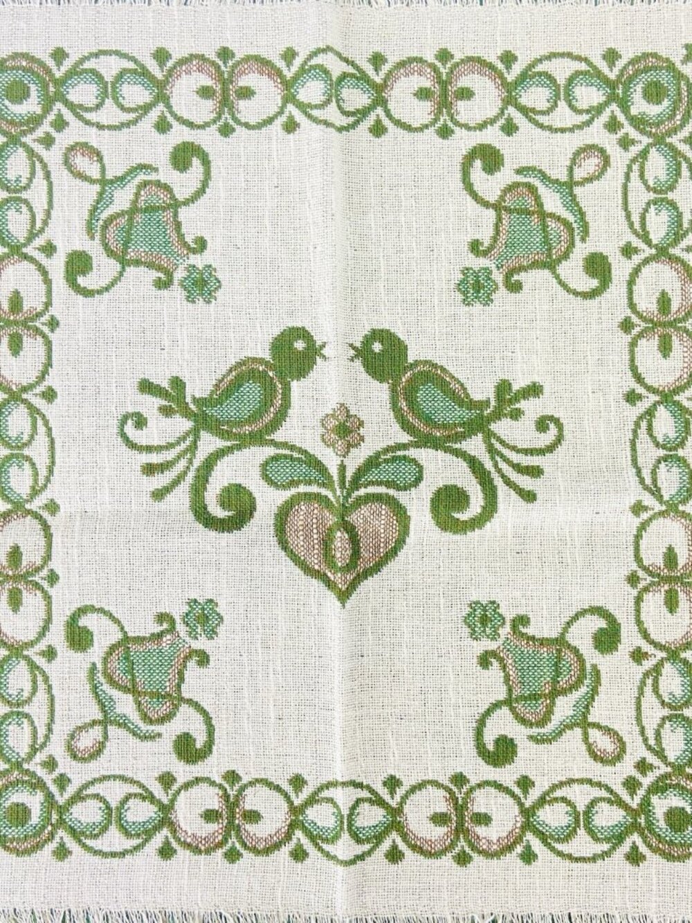 Woven Embroidered Napkins Cloth Martin Stapf Set of 4 Austria Reversable New